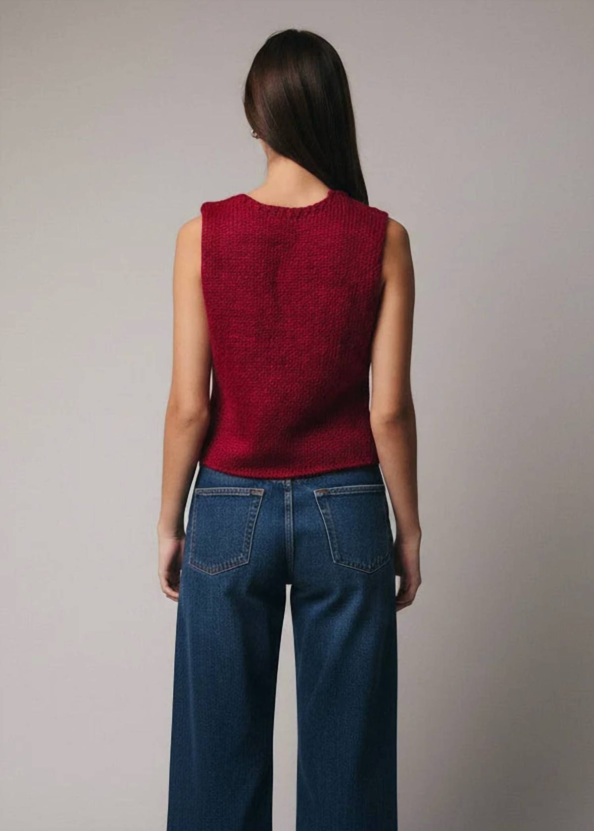 Margo Button Lurex Sweater Vest