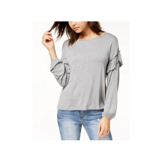 Ruffled Sleeve Pullover Top