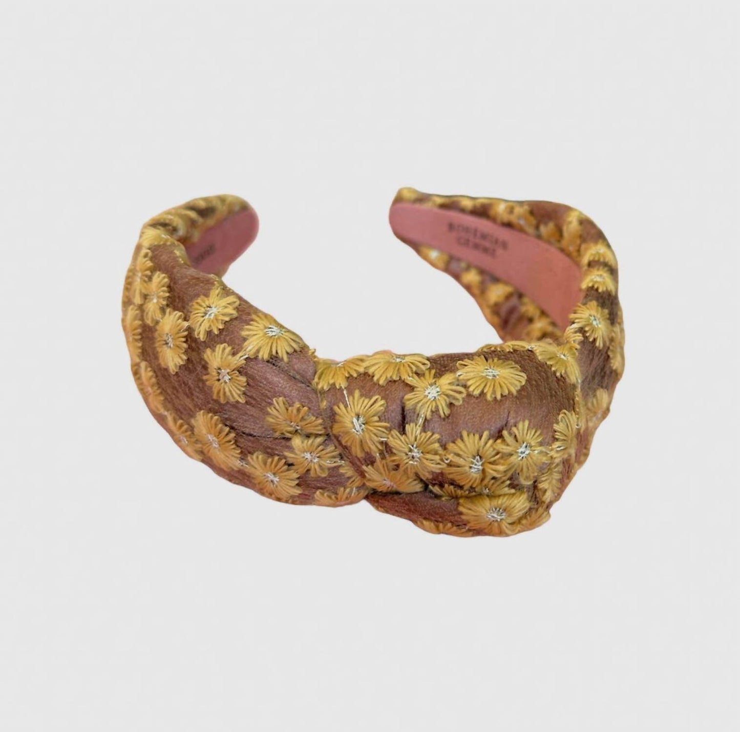 Bohemian Gemme - Women's Fall Floral Embroidered knotted Headband - Rack Hunt -