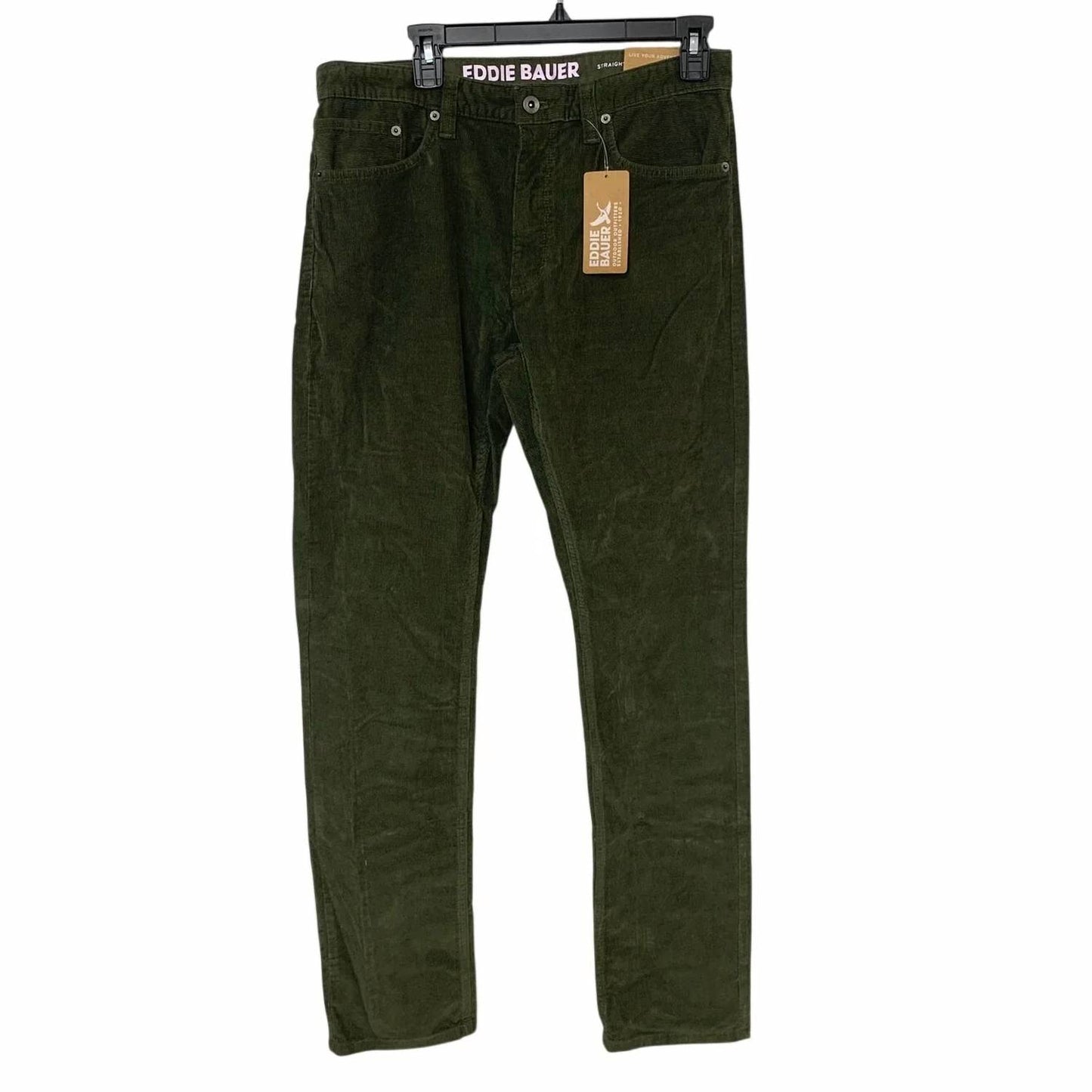 Straight Fit Stretch Cotton Corduroy Pants