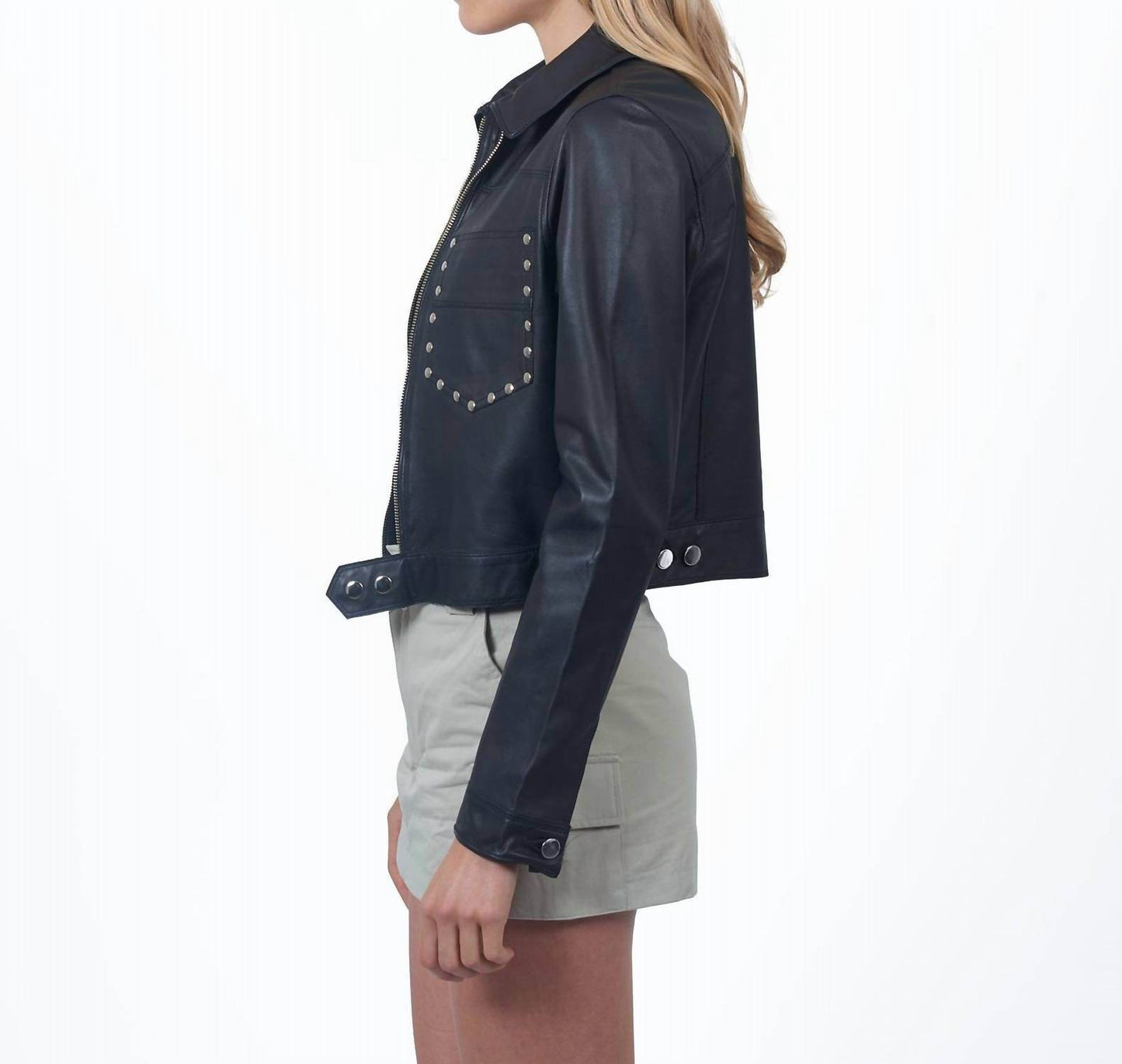 JKT NYC - Hayden Nailhead Leather Jacket - Rack Hunt