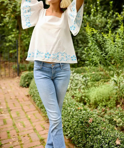BROOKS AVENUE - Georgia Square Neck Blouse - Rack Hunt