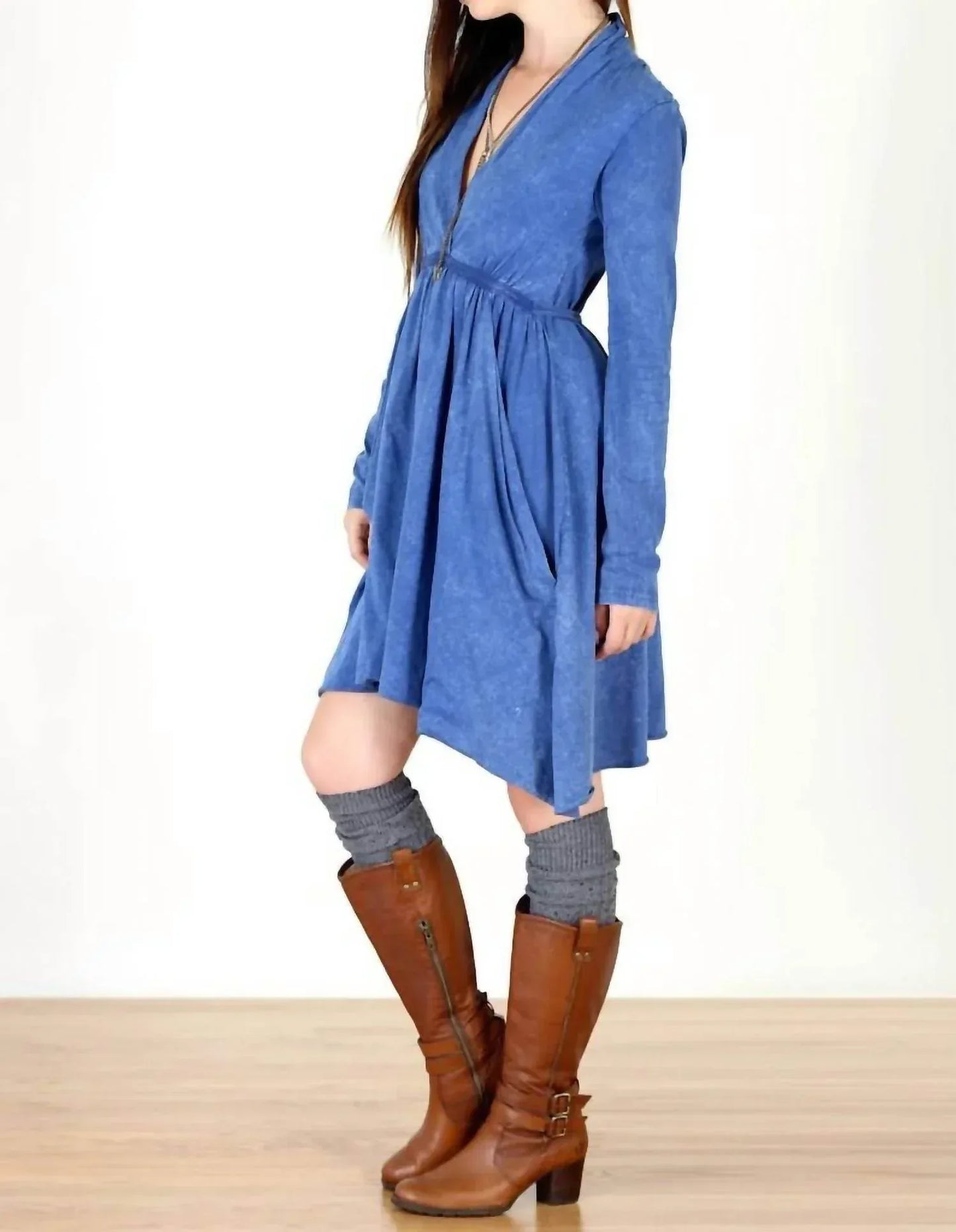 Tough Luv - Long Sleeve Grecian Goddess Pocket Dress - Rack Hunt