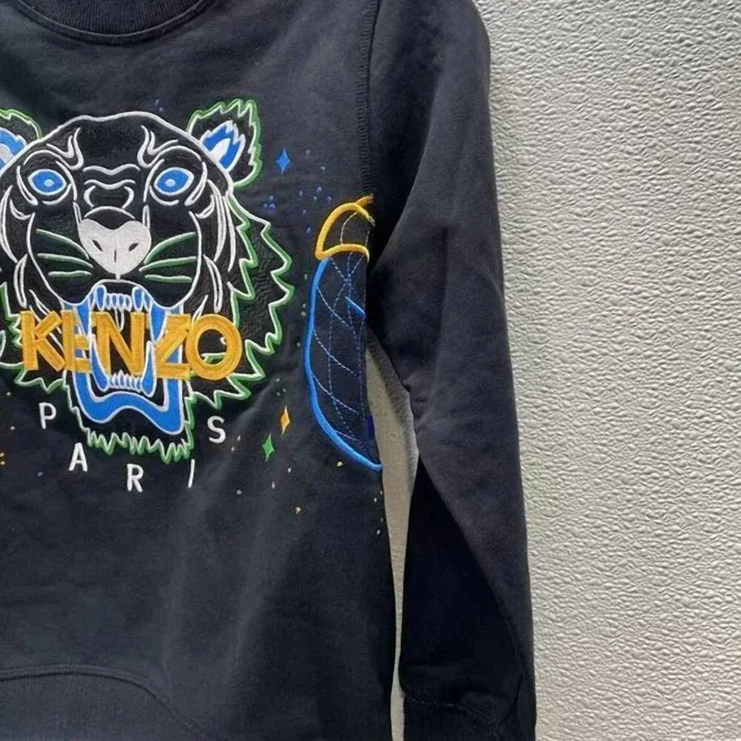 KENZO - Big Boy's Tiger Varsity Paris Embroidered Sweatshirt - Rack Hunt