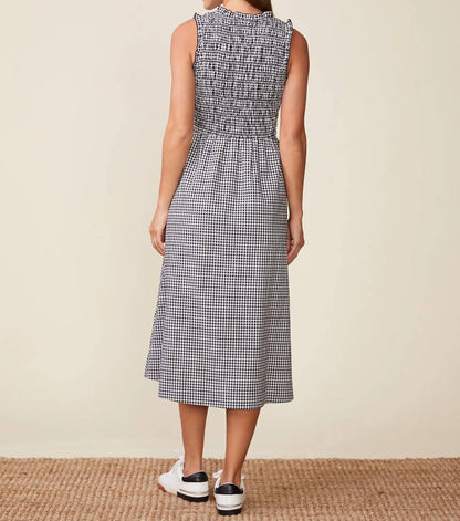 Smocked Top Gingham Dress