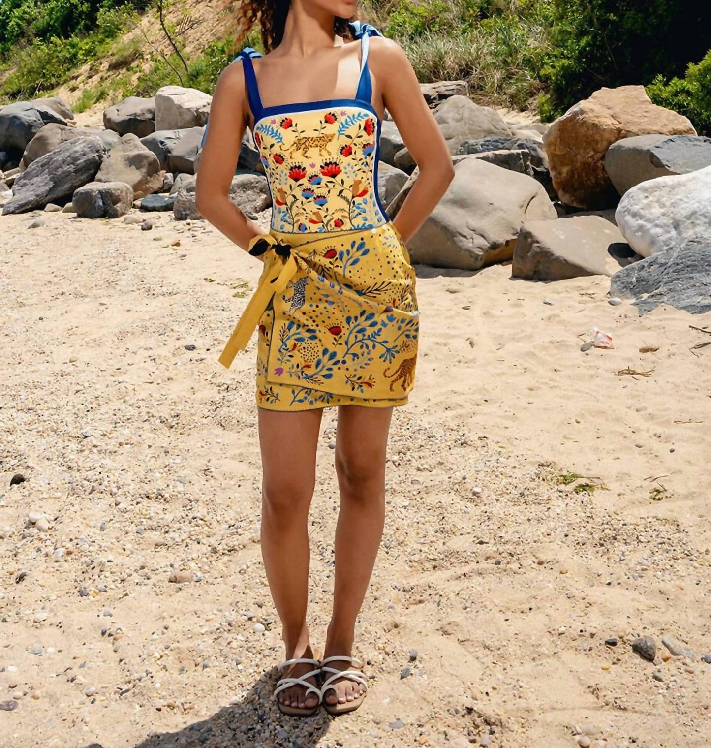 Reversible Tie Mini Skirt