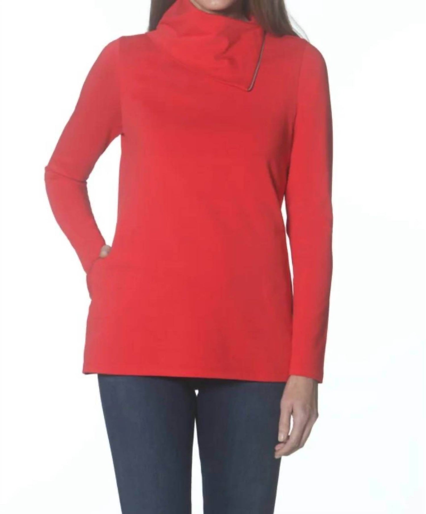 E.L.I. - Pima Cowl Zip Top - Rack Hunt -