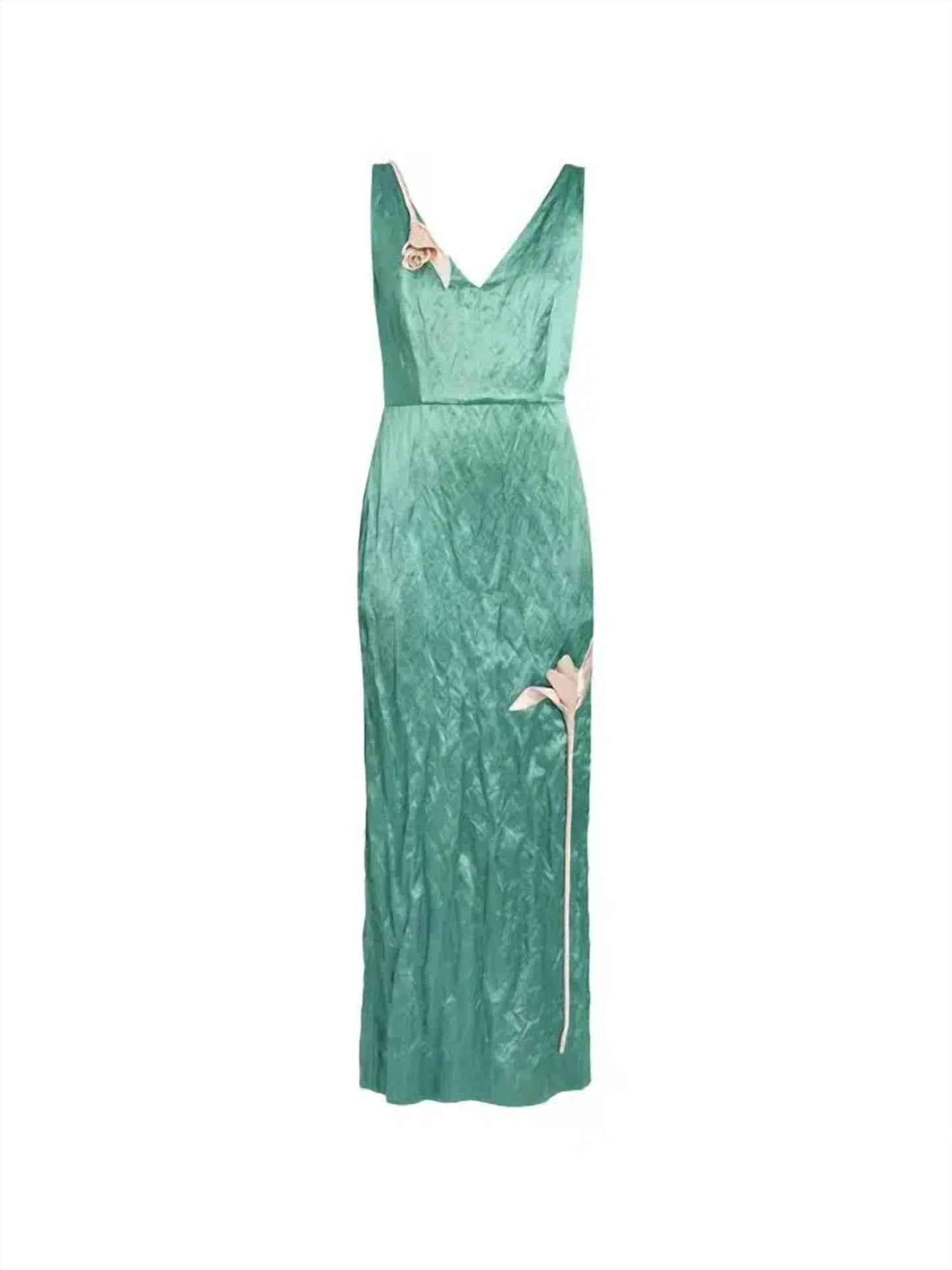 Satin Sleeveless Cocktail Dress