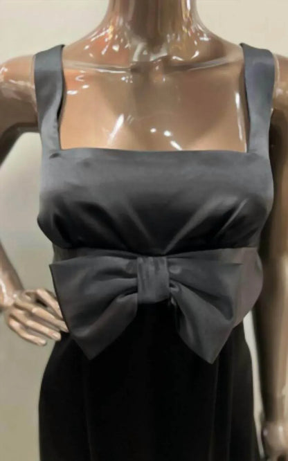 ABS Collection - Satin Cocktail Dress With Bow - Rack Hunt