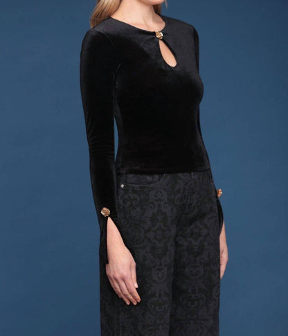Rose Button Top