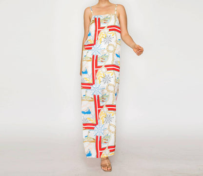 Atlantic Satin Scarf Midi Dress