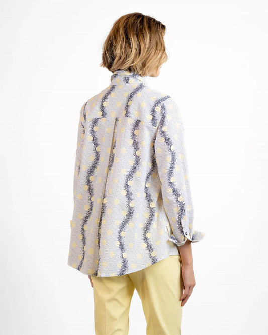 BYLYSE - PRINTED SEERSUCKER DOT BLOUSE - Rack Hunt -