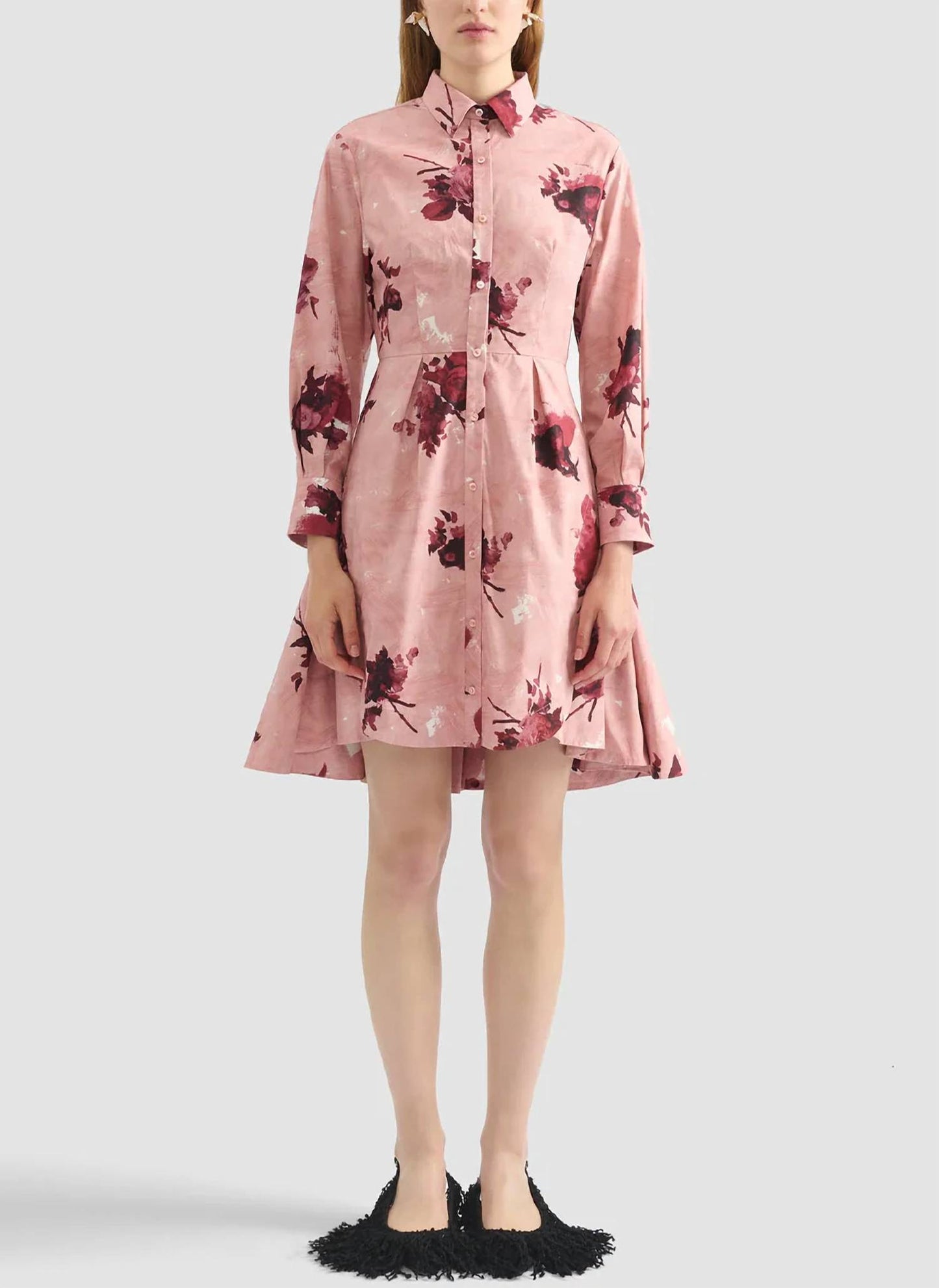 Long Sleeve Mini Shirt Dress