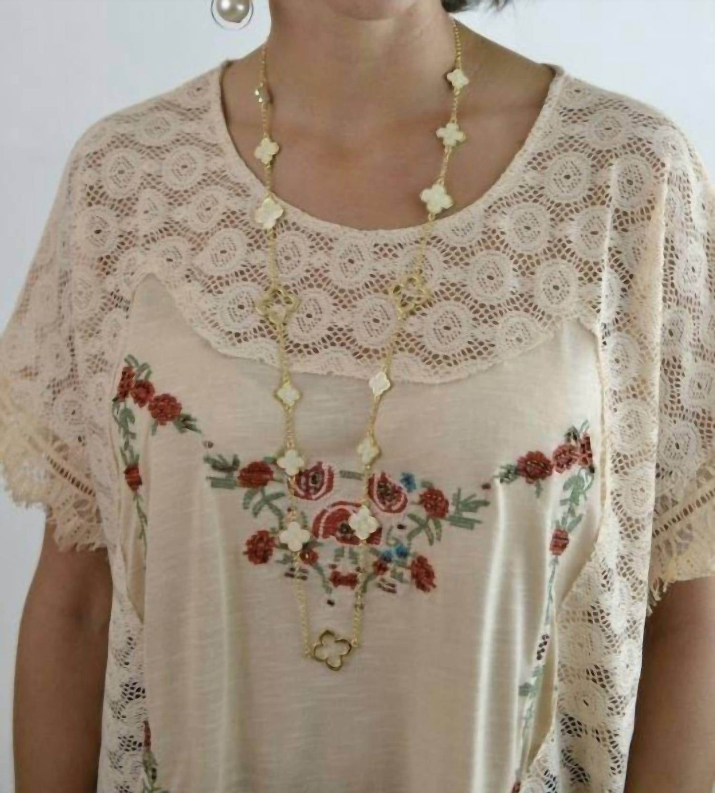 FeRoce - Women's Clovers Chain Long Necklace - Rack Hunt -