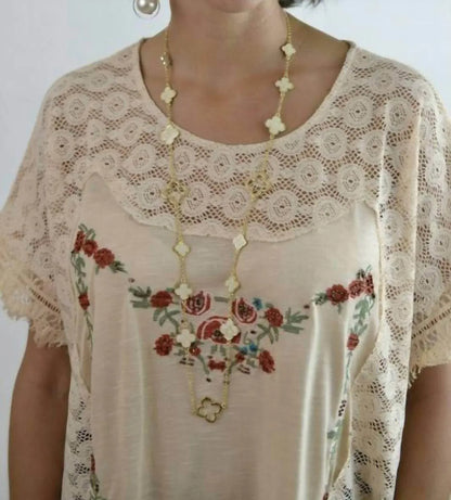 FeRoce - Women's Clovers Chain Long Necklace - Rack Hunt