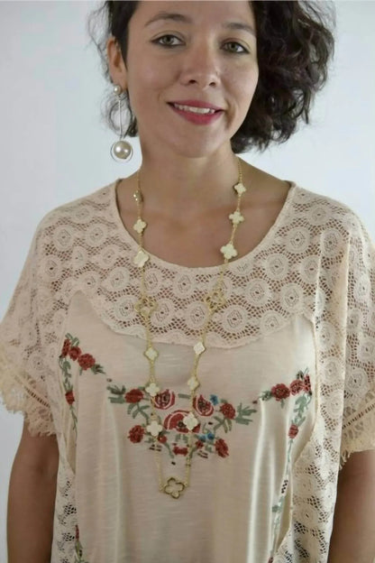 FeRoce - Women's Clovers Chain Long Necklace - Rack Hunt