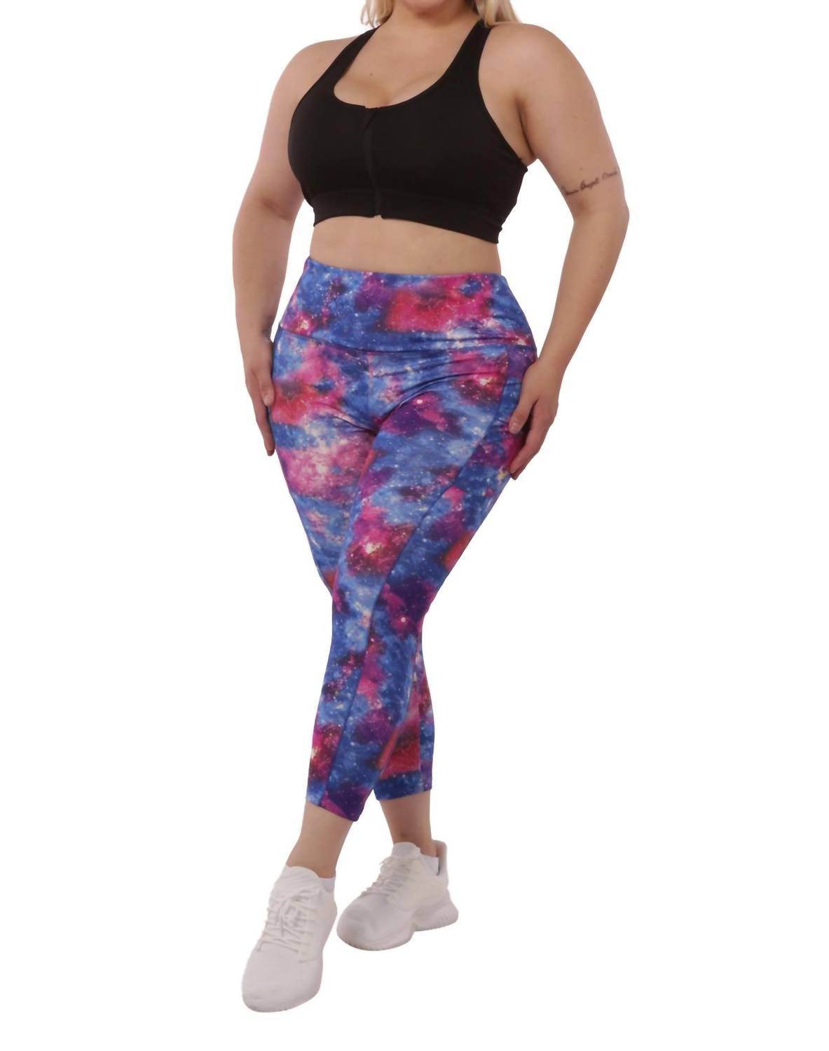 SHOSHO - PLUS SIZE HIGH WAIST TUMMY CONTROL SPORTS LEGGINGS WITH SIDE POCKETS - Rack Hunt -