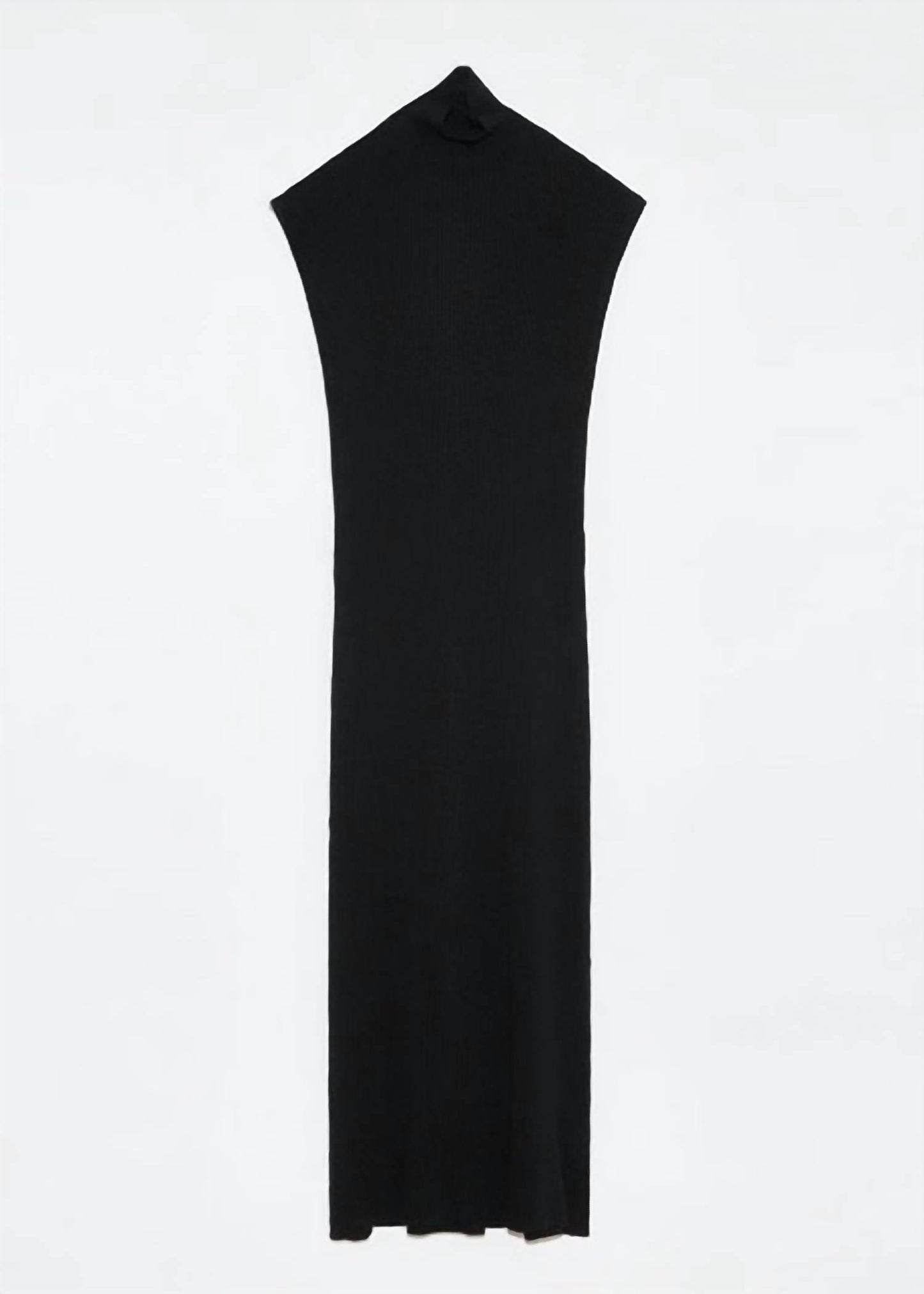 Aconitum Mock Neck Knit Midi Dress