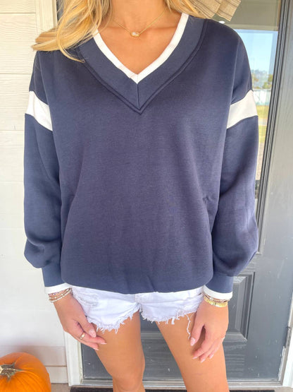 Maya Oversized V-Neck Pullover