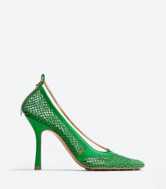 Women's Mesh Square-toe Pumps