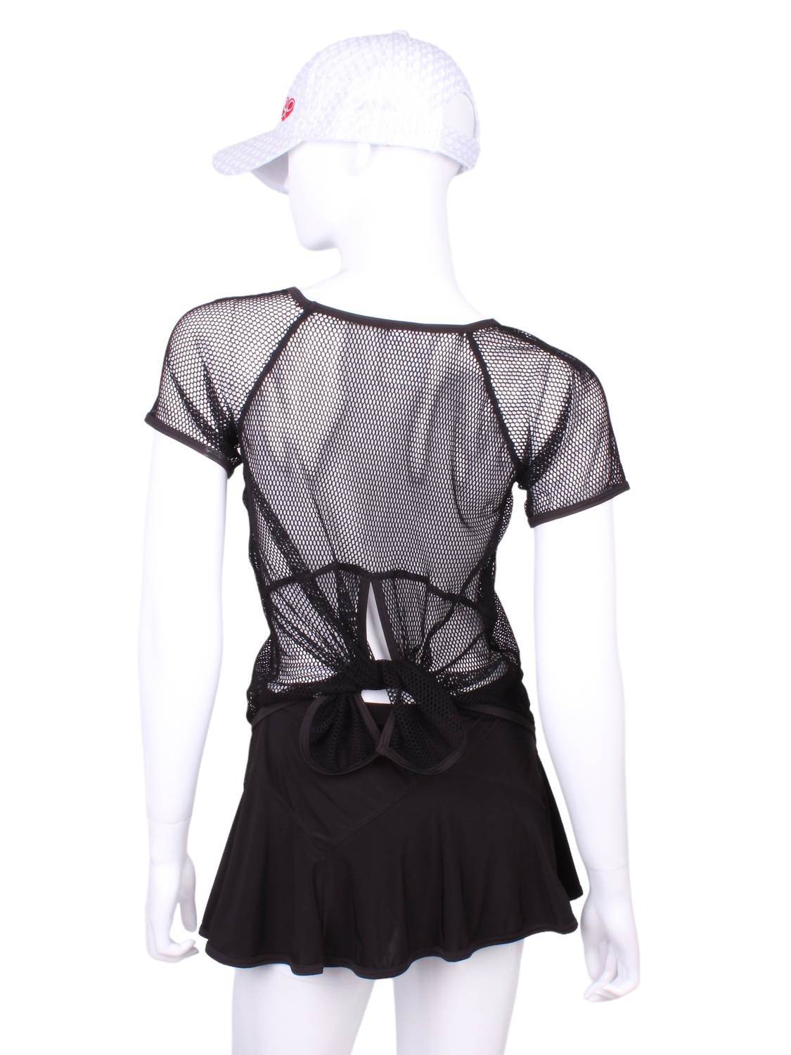 Love Love Tennis - Women's Tie Back Short Sleeve Tee - Rack Hunt -