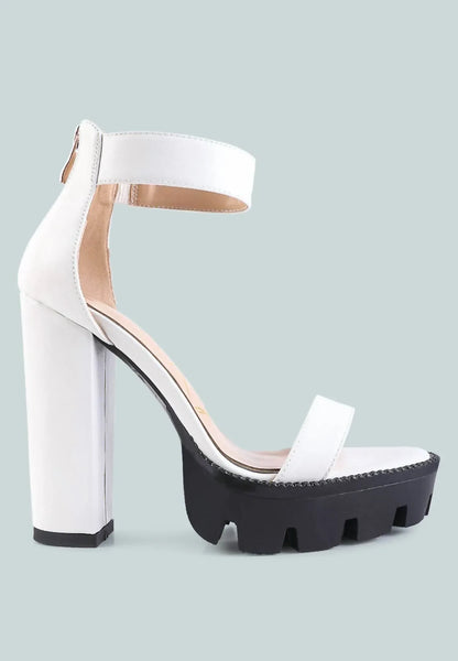London Rag - Women's Rattle Chunky High Block Heel Sandals - Rack Hunt