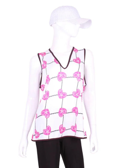 Love Love Tennis - Women's Vee Straight Tank - Rack Hunt