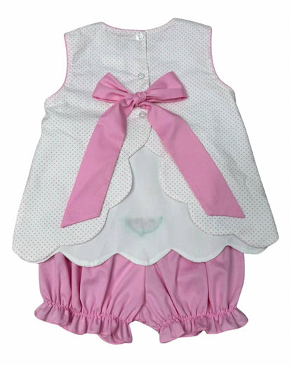 Kids' Scallop Bow Back Bloomer Set