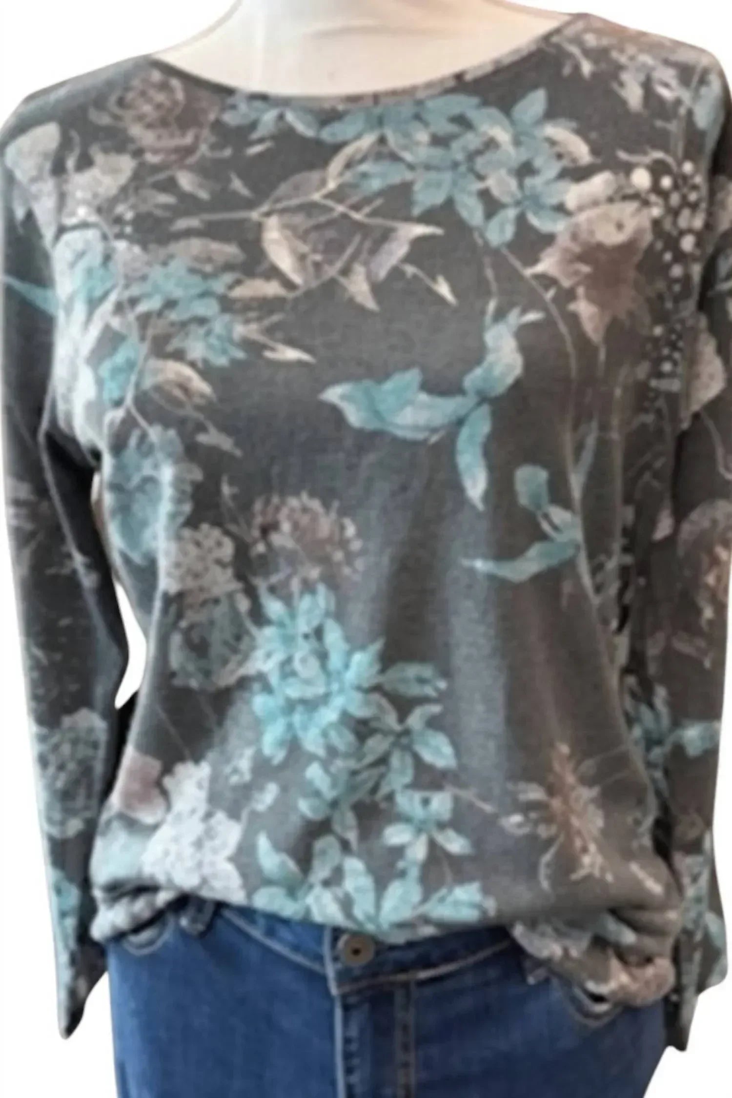Dantelle Apparel - Women's Abstract Metallic Long Sleeve Top - Rack Hunt
