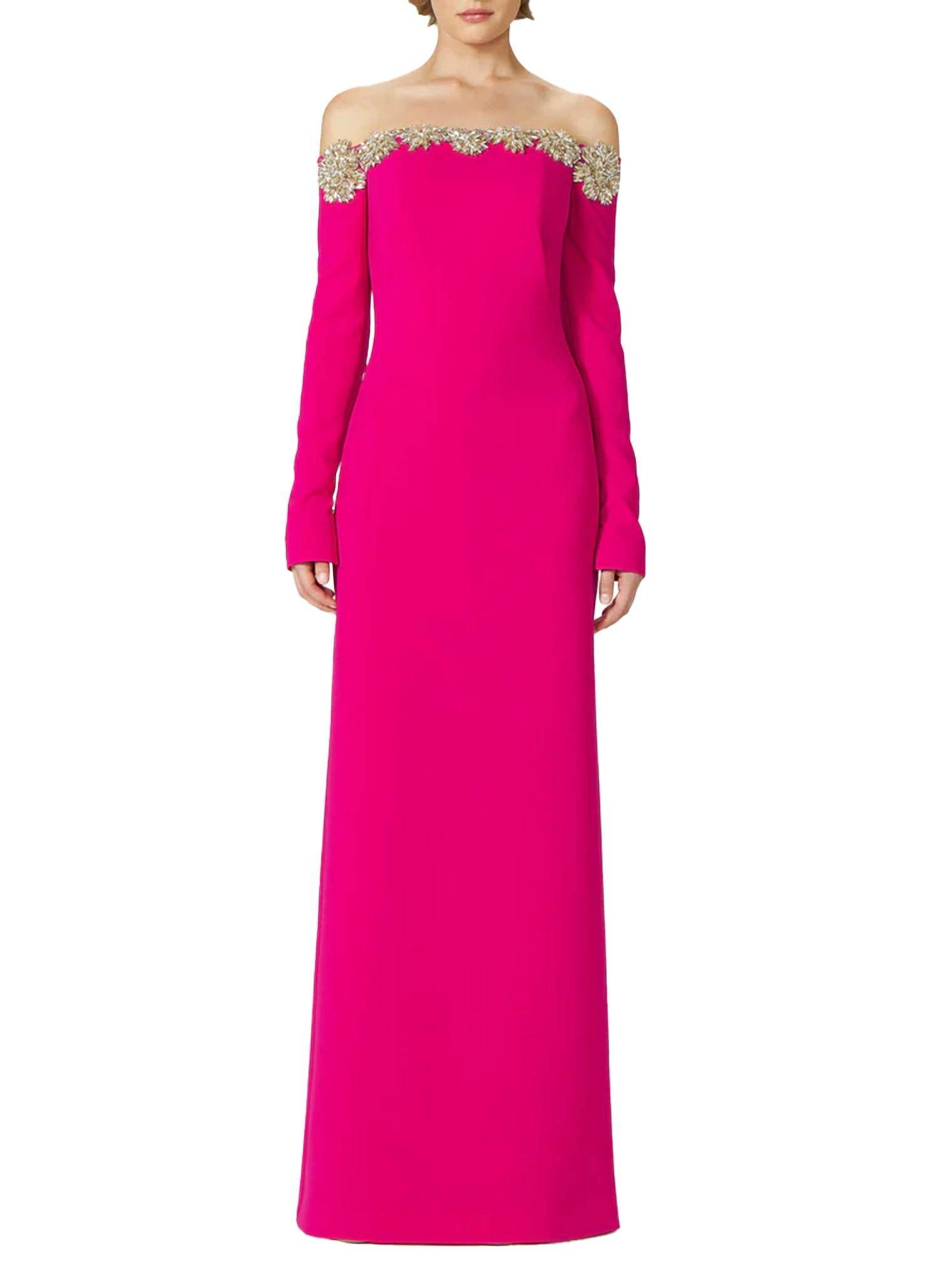 Costarellos - Meline Off-Shoulder Crepe Gown - Rack Hunt -