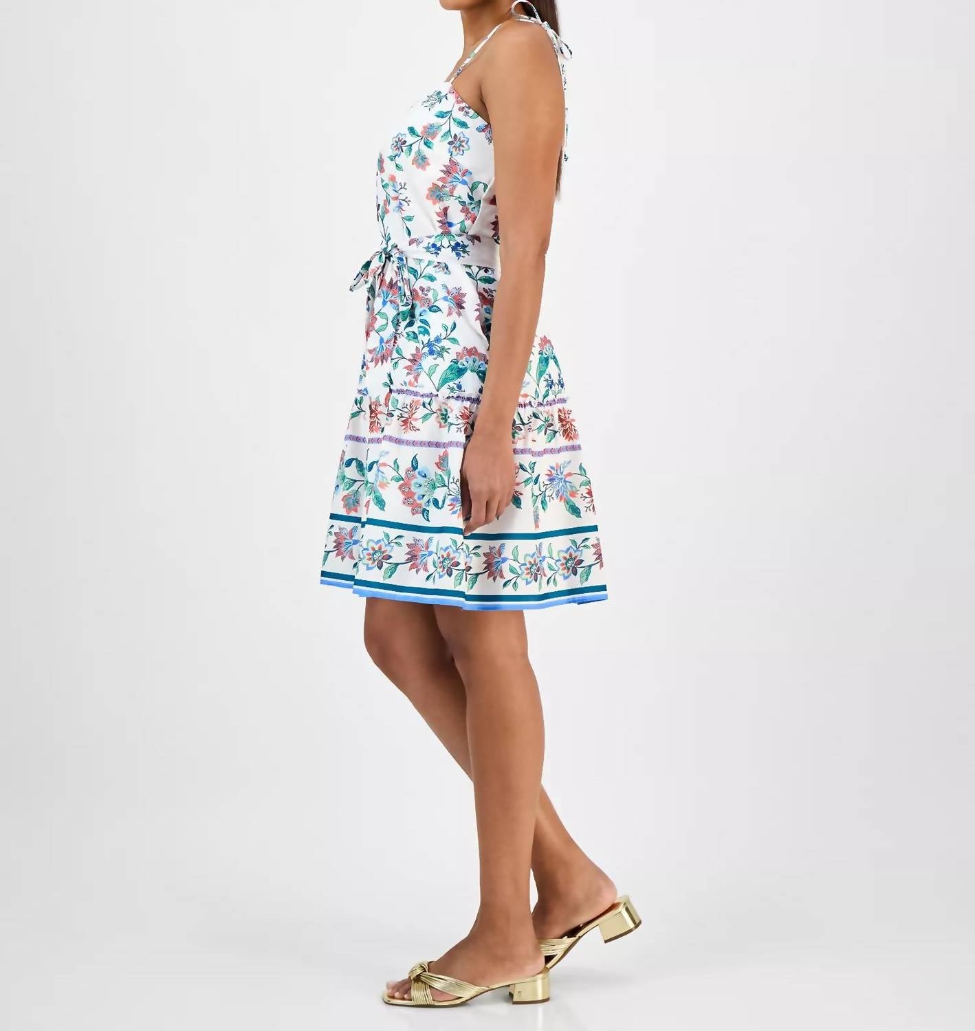 Printed Sleeveless Fit & Flare Dress