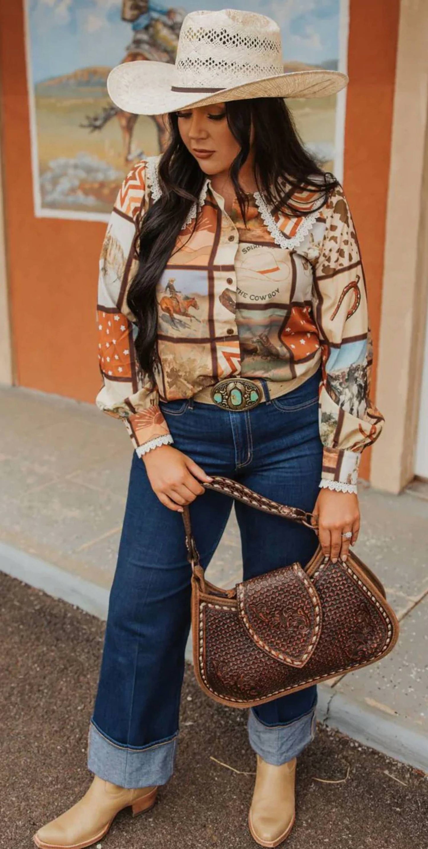 Tucker Cowboy Button-Up Blouse