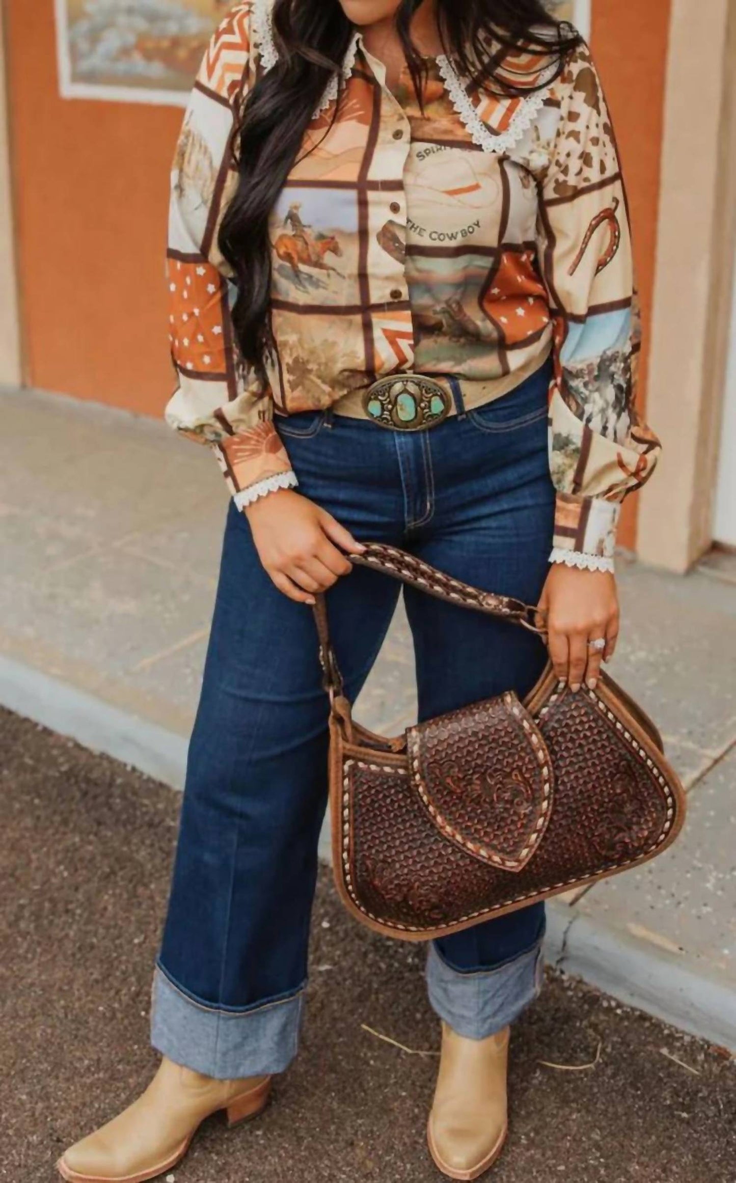 Tucker Cowboy Button-Up Blouse