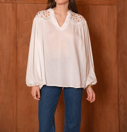 Openwork Lace Blouse