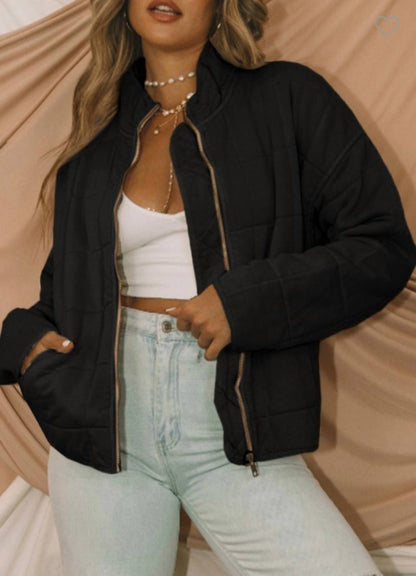 Quilted Zip Up Jacket