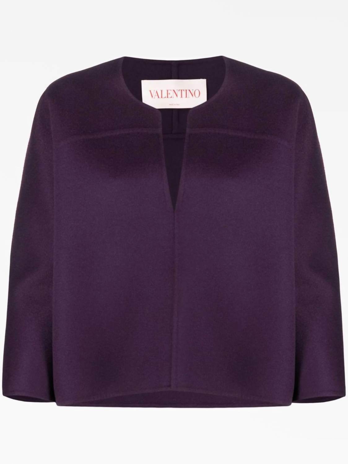 Valentino - V-neck Cropped Sleeve Knitted Top - Rack Hunt