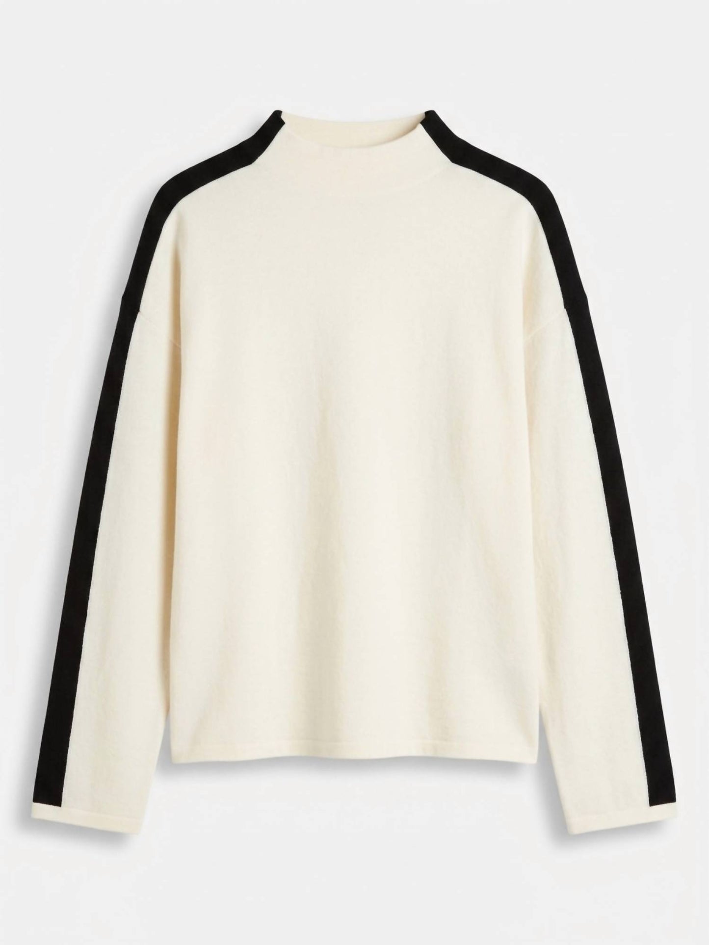 Colorblock Mock Neck Sweater