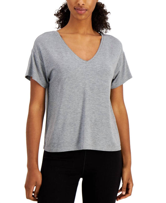 Ideology Womens Activewear V-Neck T-Shirt