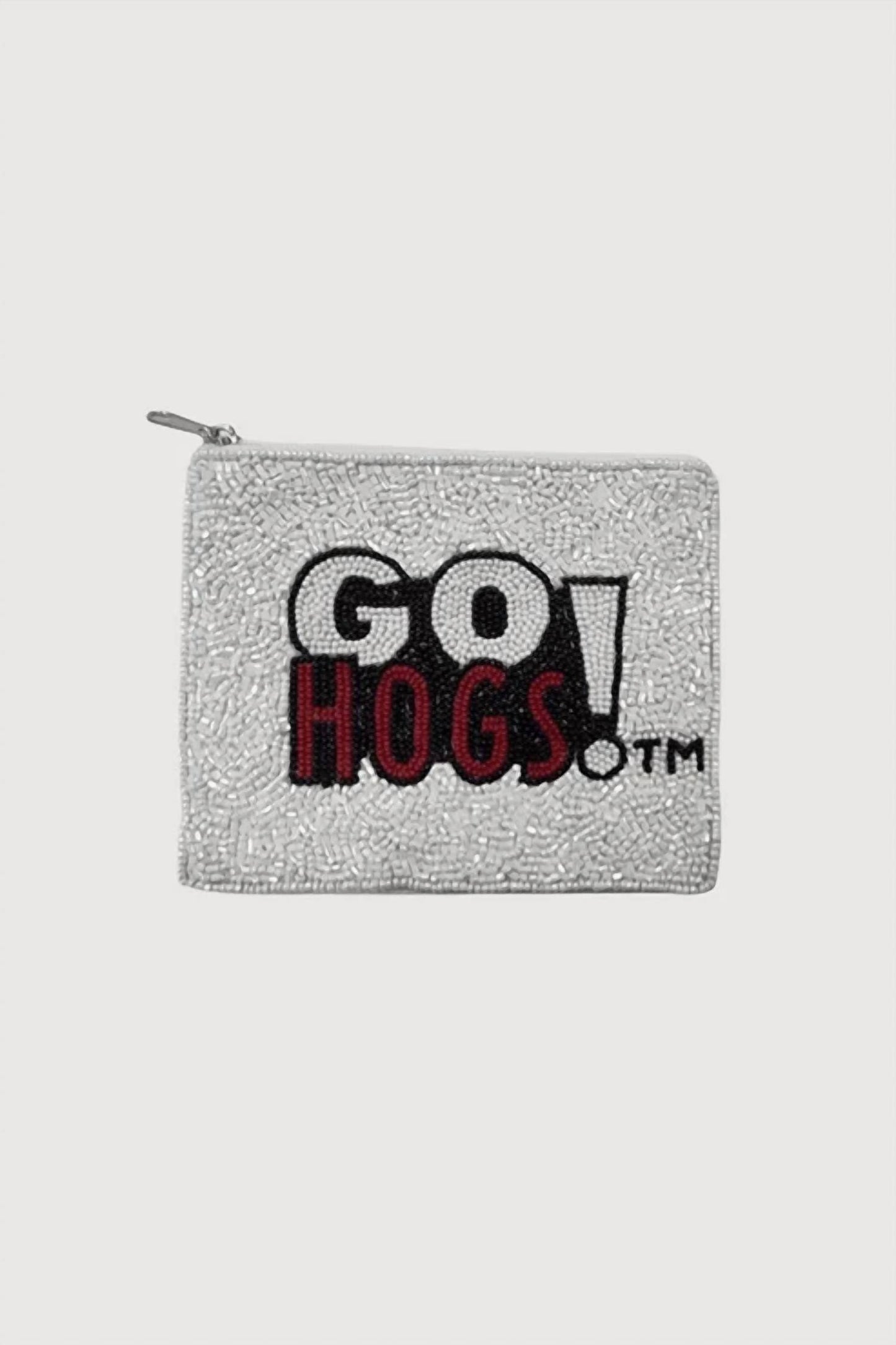 Women's Arkansas Razorbacks Beaded Zip Pouch