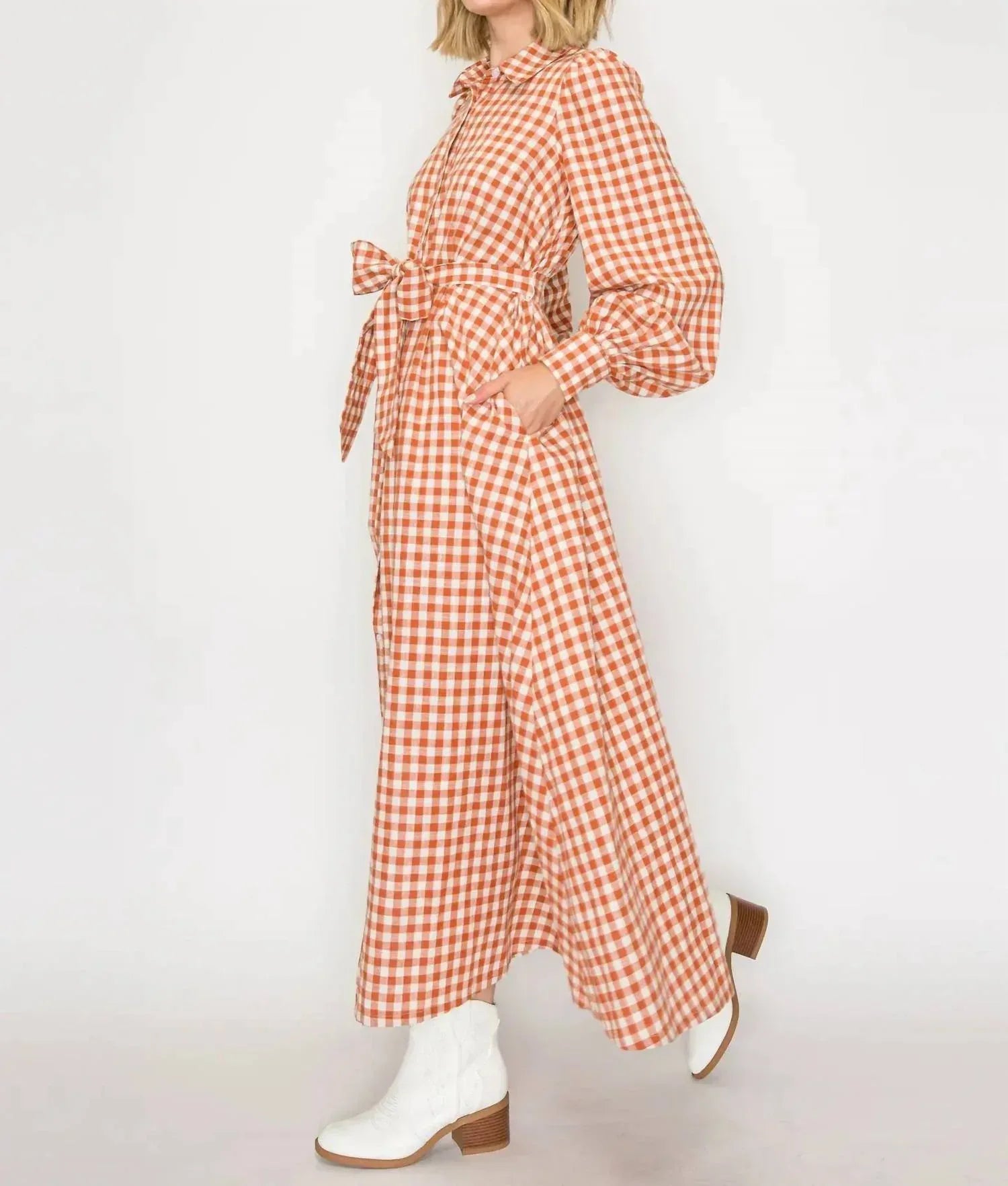Love Wednesday - Gingham Daydream Maxi Dress - Rack Hunt
