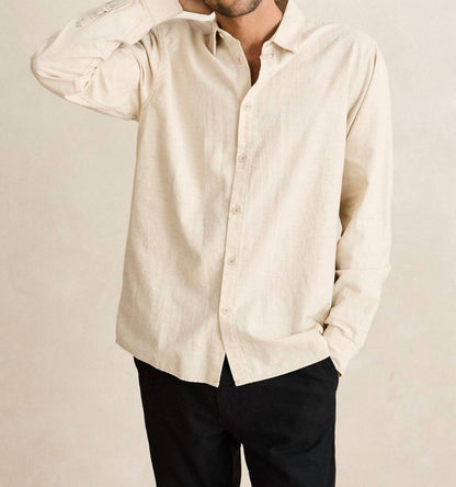 Classic Linen Blend Long Sleeve Shirt