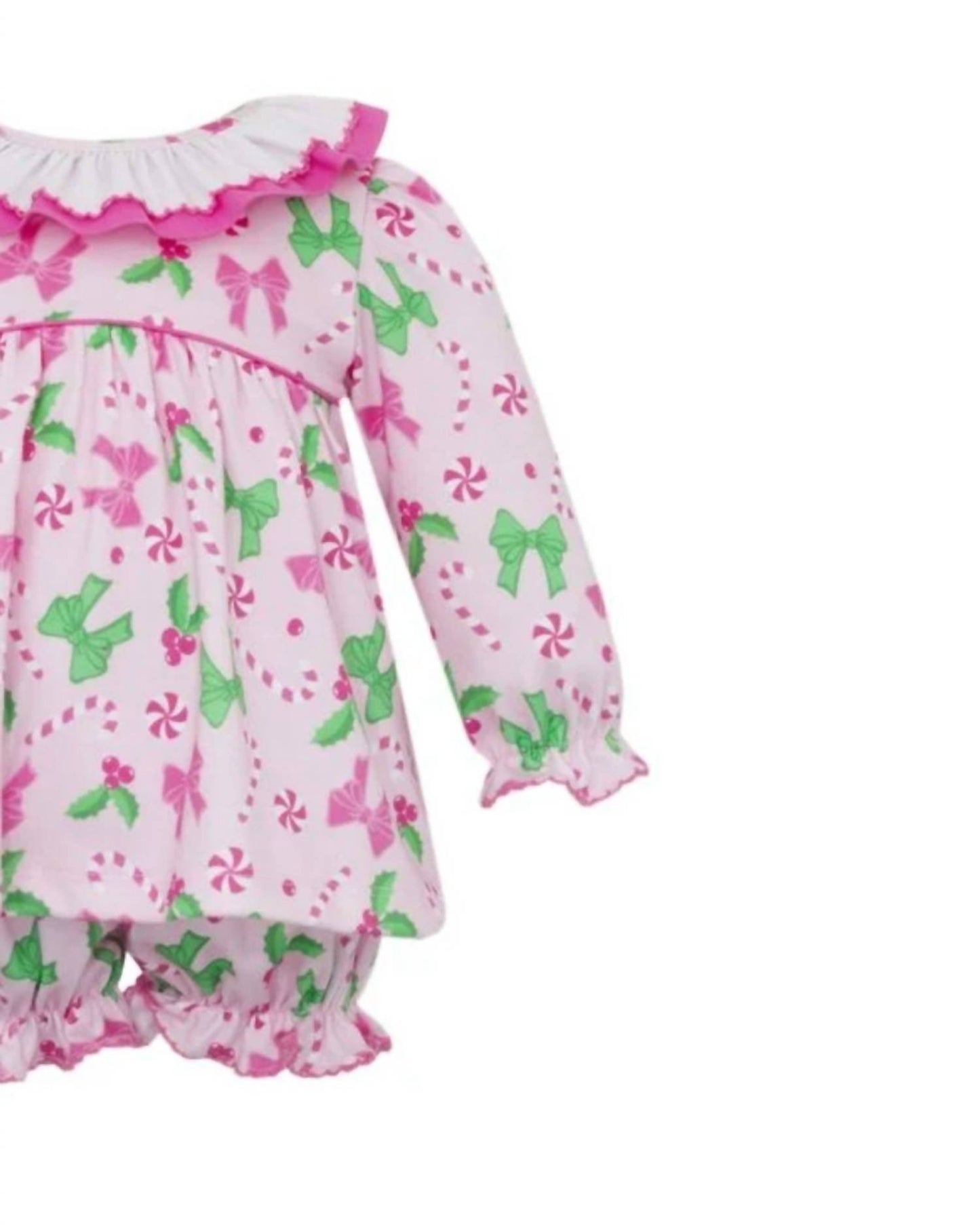 Girls Candy Print Knit Bloomer Set