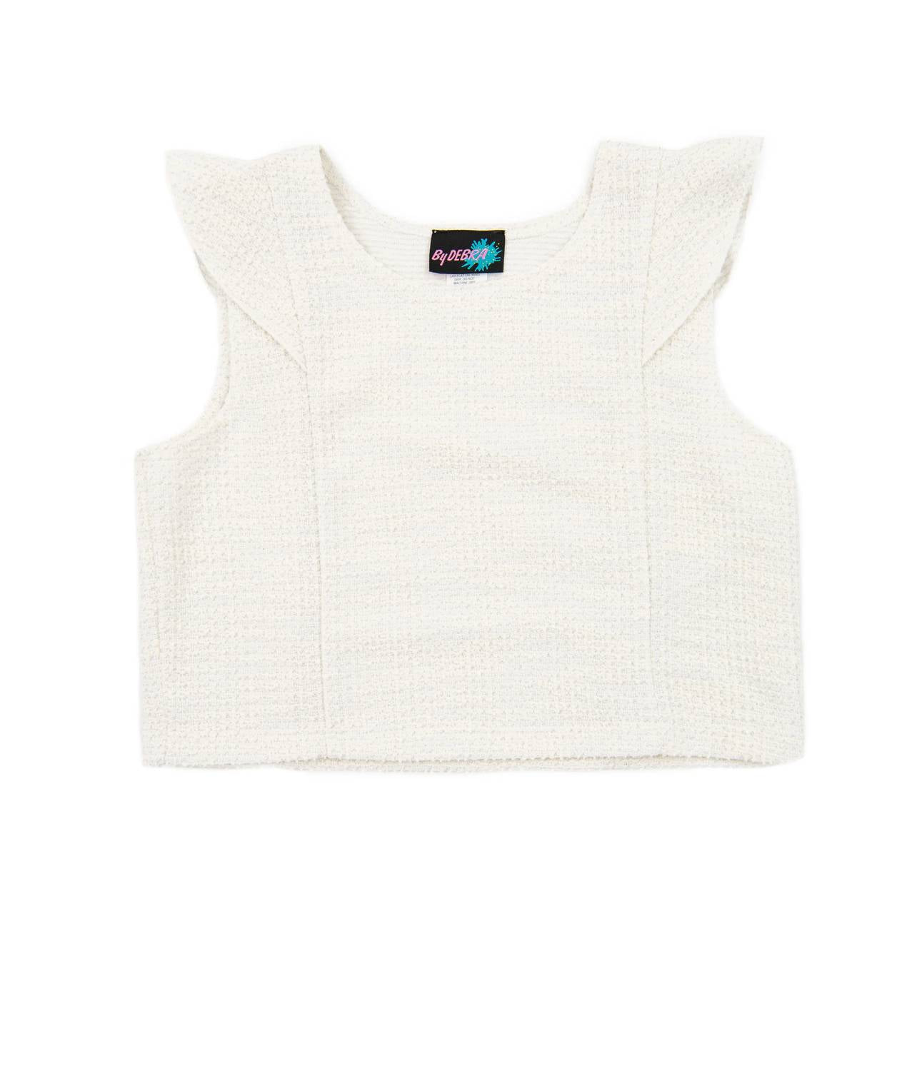 Girl's Leah Boucle Flutter Sleeve Top