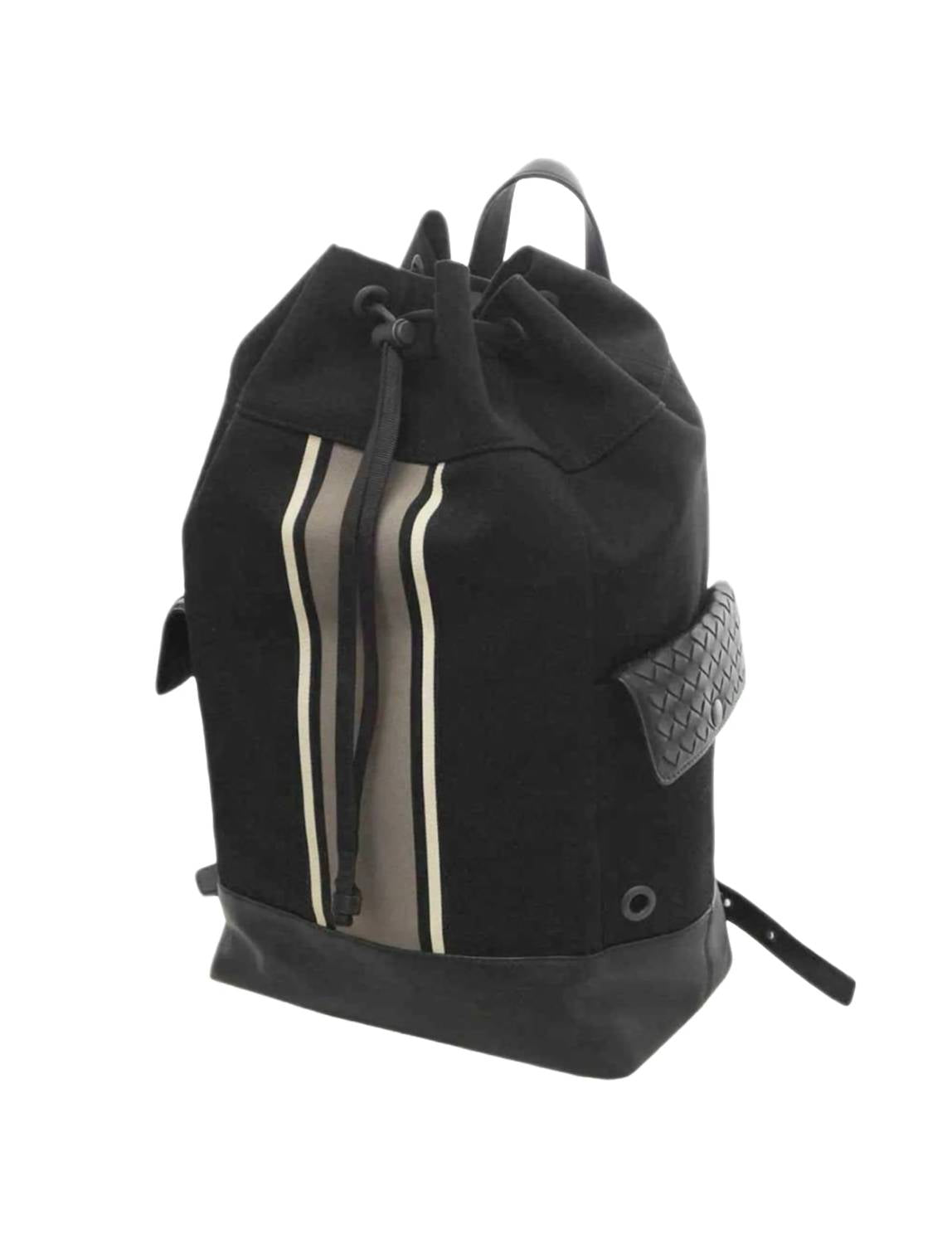Unisex - Striped Canvas Backpack