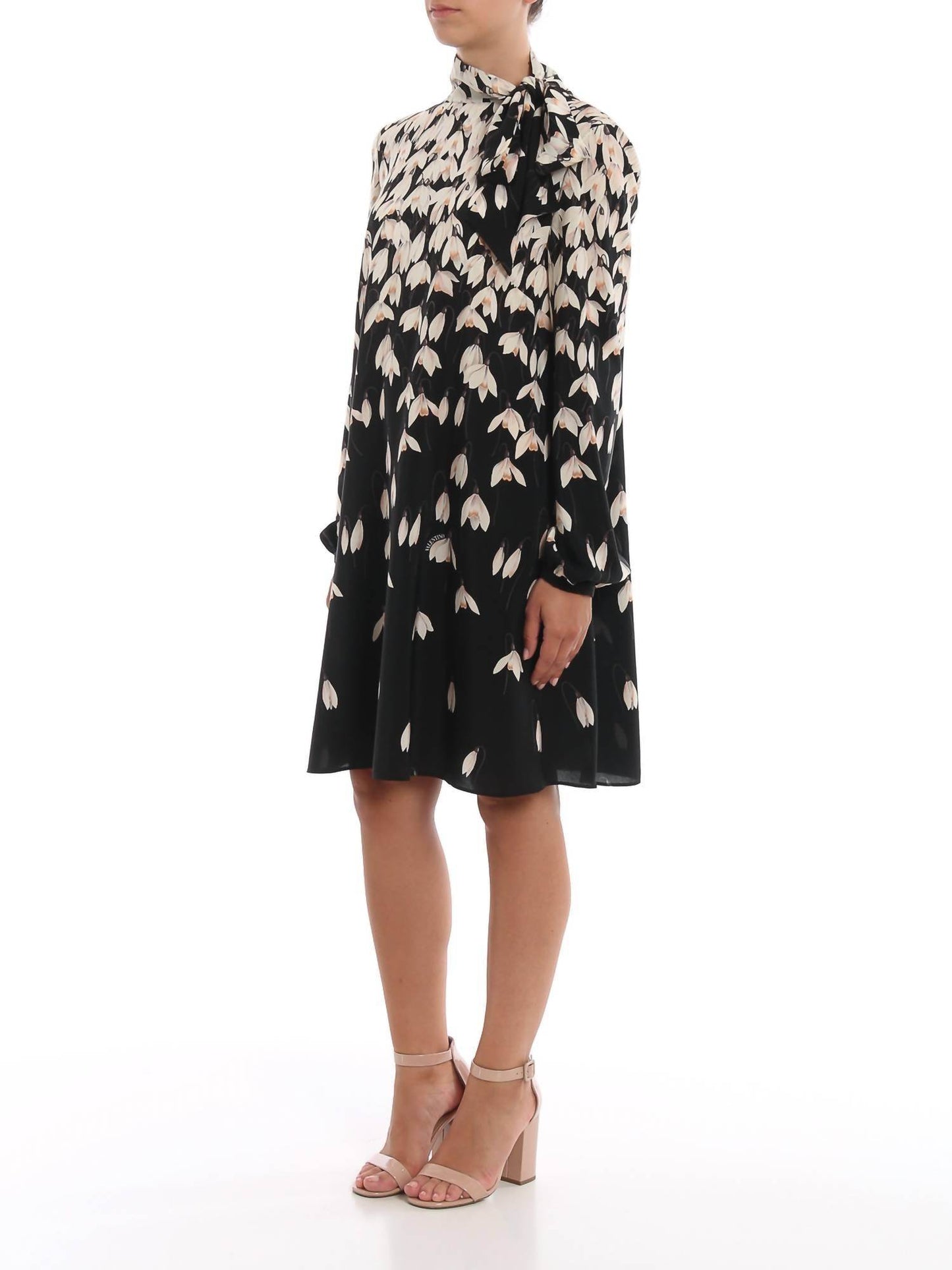 Valentino - Snowdrop Crepe De Chine Silk Dress - Rack Hunt