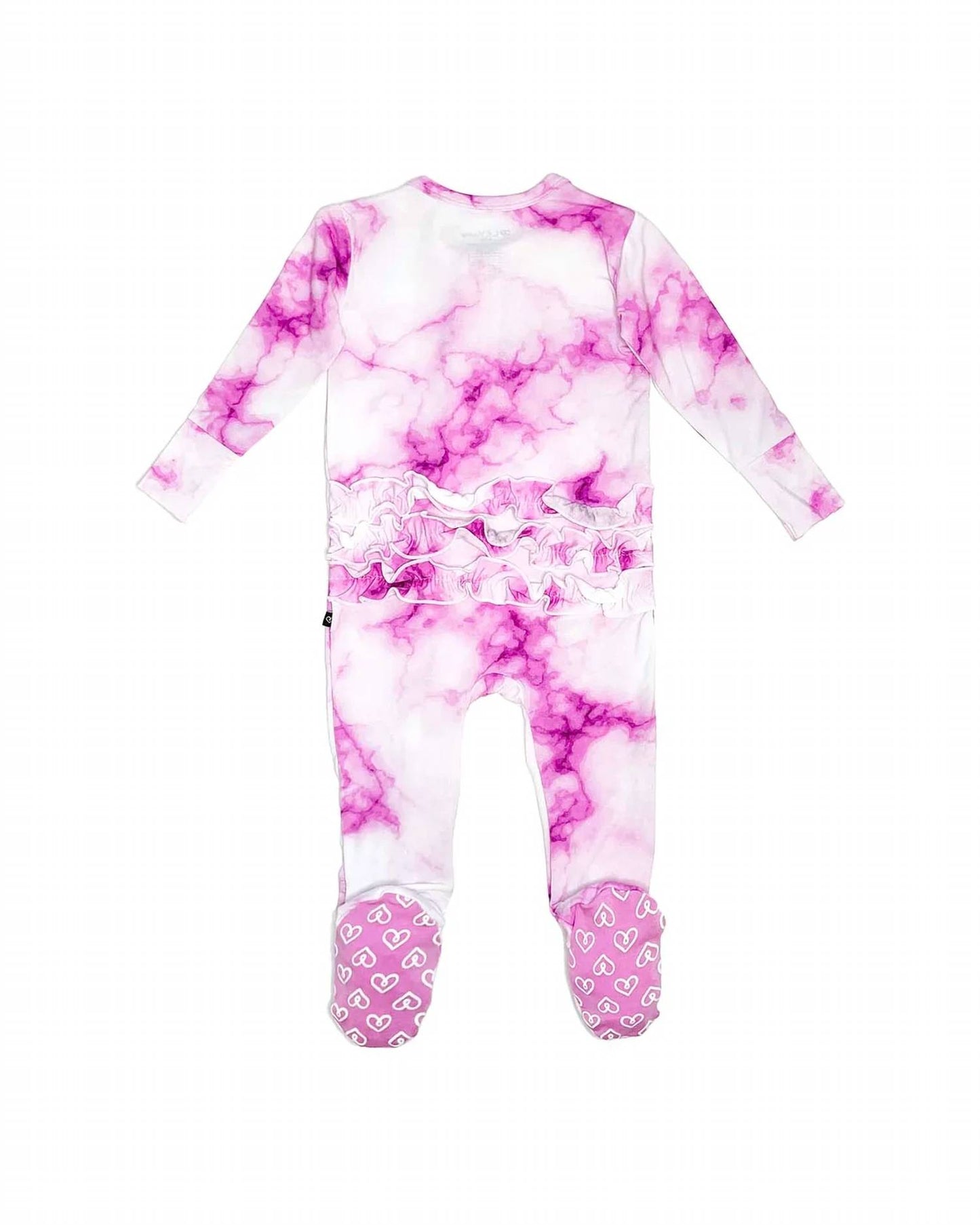Girl's Madi Tie Dye Zippered Footies