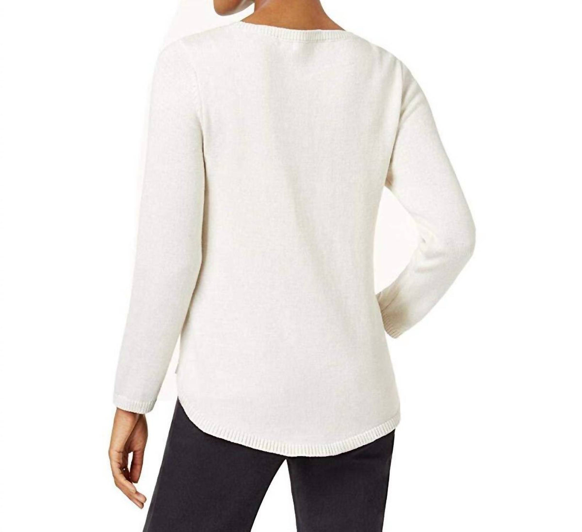 Embroidered Cotton Sweater