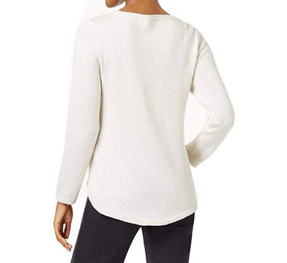 Embroidered Cotton Sweater