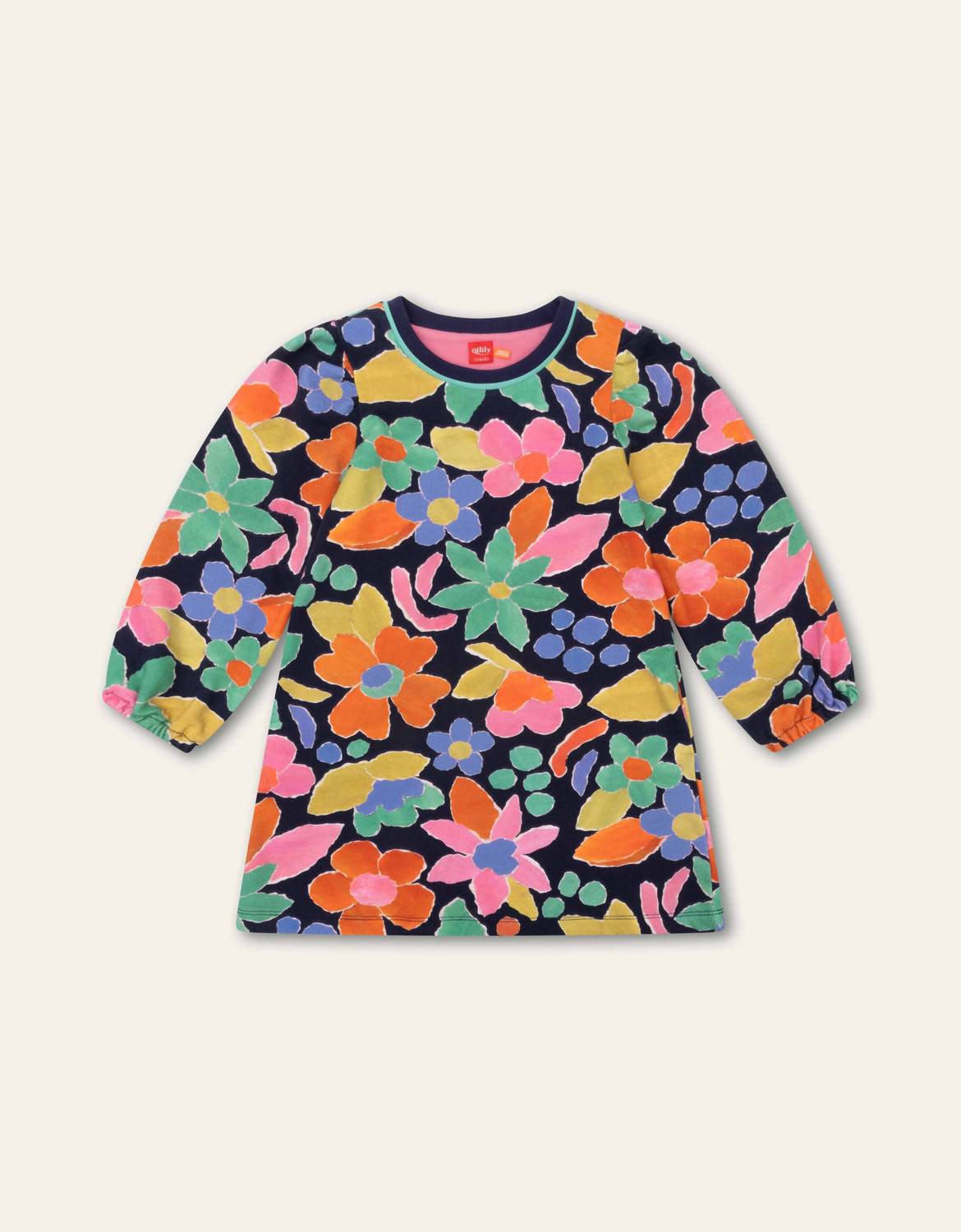 Girl's Dexiette Long Sleeve Printed Dress