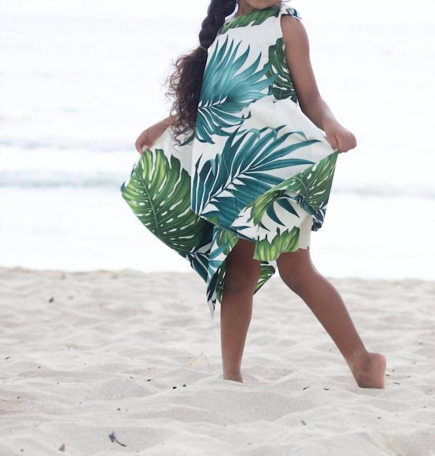 Coradorables - Girls Monstera Handkerchief Dress - Rack Hunt -